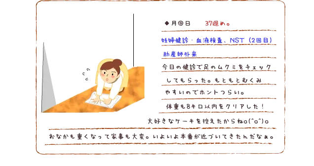 妊娠37週 『妊婦健診』