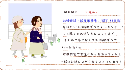 妊娠38週 『妊婦健診』